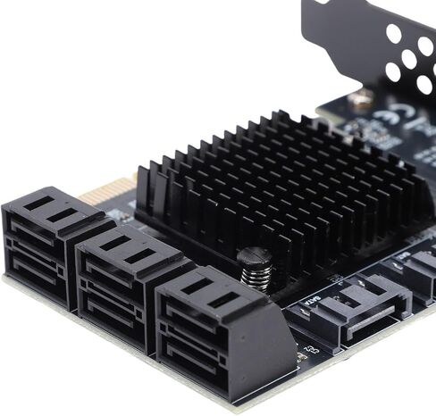 بطاقة توسيع PUSOKEI PCIe 4X إلى 9 منافذ، محول القرص الصلب PCIe GEN3 بسرعة 6 جيجابت في الثانية مع تبديل سريع NCQ AHCI، من أجل Wins 10 11 2003 in Kuwait