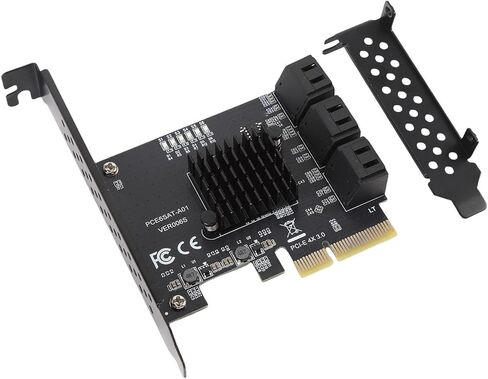 PCIe Serial ATA3.0 Extension Excelberry Extension 6 منفذ القرص الصلب لنقل البيانات بسرعة متوافق مع مختلف الأنظمة والمستخدمين in Kuwait
