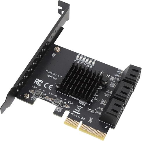 PCIe Serial ATA3.0 Extension Excelberry Extension 6 منفذ القرص الصلب لنقل البيانات بسرعة متوافق مع مختلف الأنظمة والمستخدمين in Kuwait