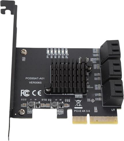 PCIe Serial ATA3.0 Extension Excelberry Extension 6 منفذ القرص الصلب لنقل البيانات بسرعة متوافق مع مختلف الأنظمة والمستخدمين in Kuwait