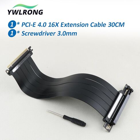 كابل تمديد PCI-E 4.0 لـ RTX4090 RTX4080 RX7900XTX 90 درجة إلى 90 درجة لـ M.2/ WiFi/الشبكة/USB/بطاقات الصوت PCIe 4.0 x16 ملحقات كابل Riser أجزاء إصلاح لـ xx-10cm (300 مم) in Saudi Arabia