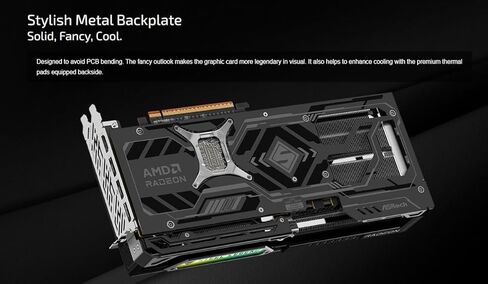 ASRock AMD Radeon RX 9070 XT Steel Legend Dark 16GB GDDR6 256-bit, 2970MHz Boost, PCIe 5.0, 3xDP2.1+HDMI2.1, Triple-Fan, Metal Backplate, RGB Sync, DirectX12 Ultimate, RDNA4, 2x8-Pin in Saudi Arabia