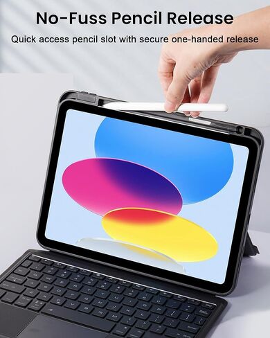 حافظة لوحة المفاتيح Trackpad لجهاز iPad (A16) 11th 2025 /10th Gen 2022، حافظة لوحة مفاتيح مغناطيسية خفيفة للغاية وقابلة للتدوير والفصل، حافظة لوحة مفاتيح بإضاءة خلفية بـ 7 ألوان لجهاز iPad 11th 11 بوصة /10th 10.9 بوصة، صورة/مناظر طبيعية in Saudi Arabia