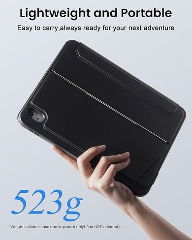 حافظة لوحة المفاتيح Trackpad لجهاز iPad (A16) 11th 2025 /10th Gen 2022، حافظة لوحة مفاتيح مغناطيسية خفيفة للغاية وقابلة للتدوير والفصل، حافظة لوحة مفاتيح بإضاءة خلفية بـ 7 ألوان لجهاز iPad 11th 11 بوصة /10th 10.9 بوصة، صورة/مناظر طبيعية in Saudi Arabia