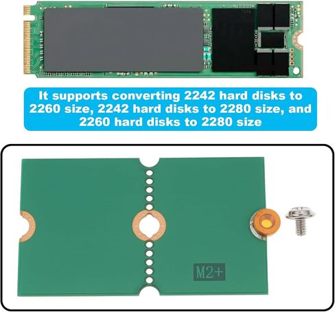 2 قطعة M.2 محرك الحالة الصلبة تمديد قوس NGFF NVMe M/B مفتاح SSD ، 2242 إلى 2260,2242/2260 إلى 2280 in Saudi Arabia