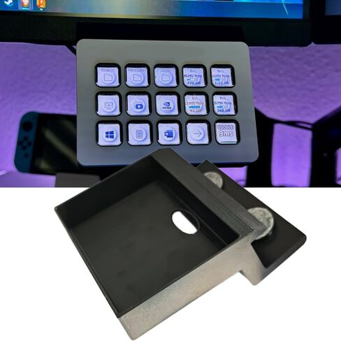 حامل مشبك شاشة غير متذبذب لحامل شاشة Stream Deck MK2 مع بطانة مضادة للانزلاق مطبوعة ثلاثية الأبعاد متينة وخفيفة الوزن وملحقات حامل شاشة توفر مساحة المكتب in Kuwait