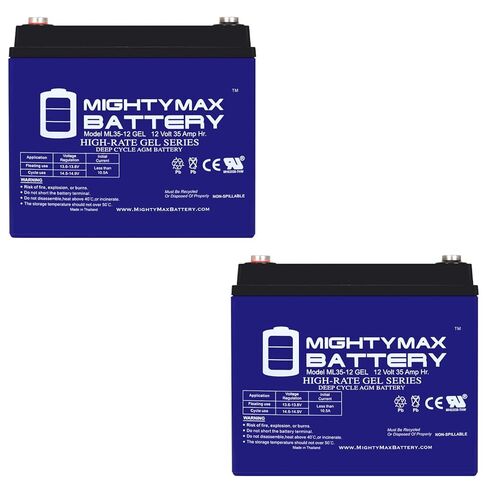 بطارية جل مايتي ماكس 12 فولت 35 أمبير في الساعة تحل محل فيكتوري 10 3 عجلات SC610-2 Pack in Kuwait
