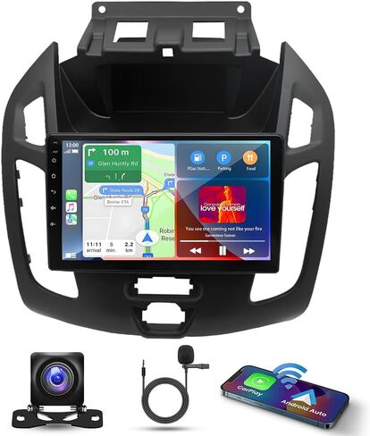 9 بوصة Android 13 Double Din Car Stereo for Ford Transit Connect 2014-2018، HD شاشة تعمل باللمس مستقبل راديو السيارة مع Carplay اللاسلكي Android Auto GPS Navigation Bluetooth Mirror Link SWC كاميرا احتياطية، 2+32G in Saudi Arabia