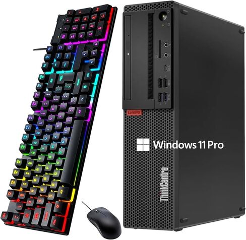 Lenovo ThinkCentre M720S SFF Desktop PC, Intel i5-8500, 16GB RAM, 512GB SSD, WiFi, Keyboard & Mouse, Windows11 Pro (Renewed) in Kuwait