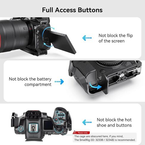 SmallRig R5 / R5 C / R6 Cage and Quick Release Top Handle with Quick Release Slider in Saudi Arabia