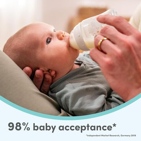 NUK First Choice Smooth Flow Anti-Colic Bottle 2.0, 10 oz. Baby Bottle with SafeTemp Temperature Indicator, Newborn Essentials, 4-Pack in Saudi Arabia