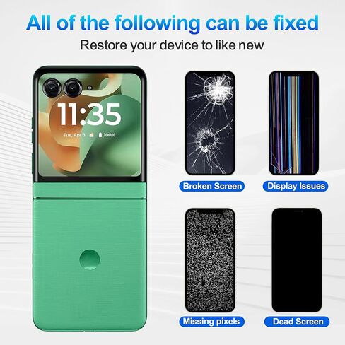 AMOLED Screen for Motorola Razr Ultra 2025/ Razr 60 Ultra/Razr+ 2025 3.6" LCD Display Touchscreen Digitizer Assembly with Repair Tools Kit-Small External Screen in Saudi Arabia