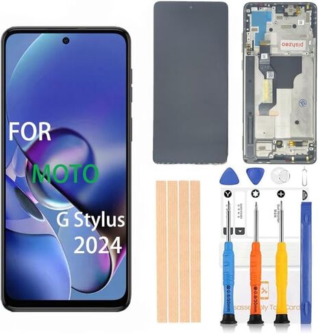 محول رقمي LCD مقاس 6.6 بوصة من OEM لجهاز Motorola G 5G 2024 استبدال شاشة XT2417 XT2417-1 XT2417D شاشة تعمل باللمس، مجموعة محول رقمي عالية الدقة مع ملحقات كاملة (Mt-G 5G 2024 مع إطار أسود) in Kuwait