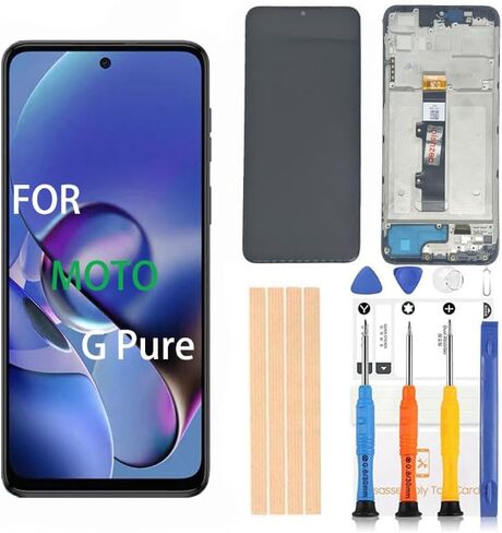 محول رقمي LCD مقاس 6.6 بوصة من OEM لجهاز Motorola G 5G 2024 استبدال شاشة XT2417 XT2417-1 XT2417D شاشة تعمل باللمس، مجموعة محول رقمي عالية الدقة مع ملحقات كاملة (Mt-G 5G 2024 مع إطار أسود) in Kuwait