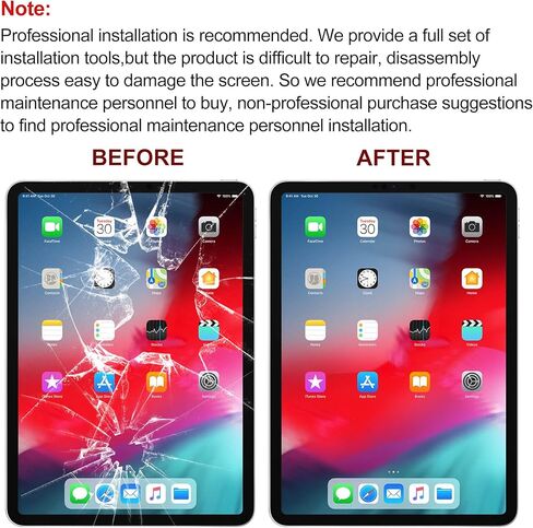 بديل محول رقمي جديد لشاشة اللمس لجهاز iPad Pro 11 1st/ 2nd A1934 A1979 A1980 A2013 A2068 A2228 A2230 مع مجموعة أدوات إصلاح لاصقة OCA - بدون شاشة LCD in Kuwait