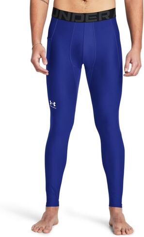 Under Armour Men's HeatGear Armour Leggings, (301) Forest Green/White/White, Medium Tall in Saudi Arabia