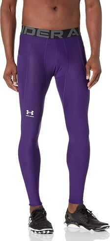 Under Armour Men's HeatGear Armour Leggings, (301) Forest Green/White/White, Medium Tall in Saudi Arabia