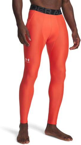 Under Armour Men's HeatGear Armour Leggings, (301) Forest Green/White/White, Medium Tall in Saudi Arabia