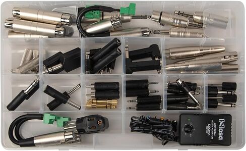 مجموعة أدوات التوصيل النهائية PatchPal من Hosa MAK-582 لاستكشاف أخطاء الصوت وإصلاحها وتكامل الإشارة، معدات أساسية للصوت الحي والاستوديو والبث ومحترفي AV، 52 قطعة in Kuwait