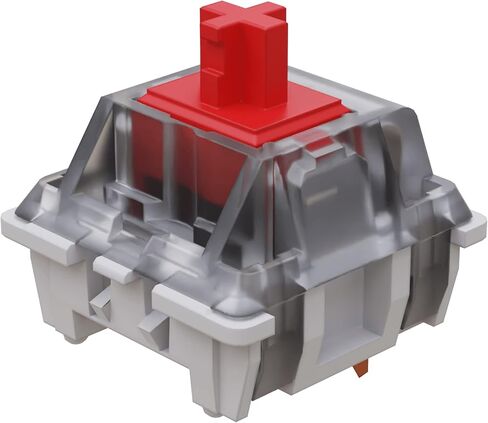 Gateron KS-9 RGB Mechanical MX Type Key Switch - Clear top (65 Pcs, Red) in Saudi Arabia