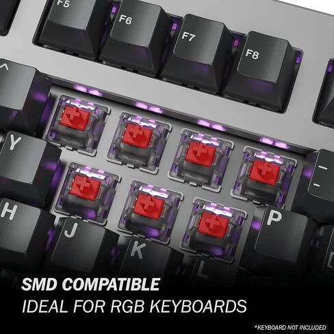 Gateron KS-9 RGB Mechanical MX Type Key Switch - Clear top (65 Pcs, Red) in Saudi Arabia
