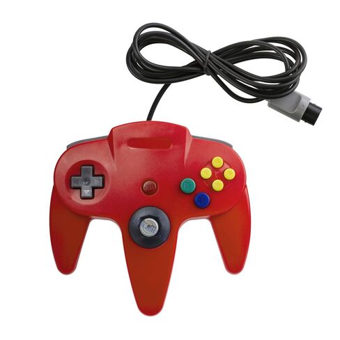 قطعتان من نظام التحكم الطويل لجهاز نينتندو 64 N64 باللون الأحمر in Kuwait