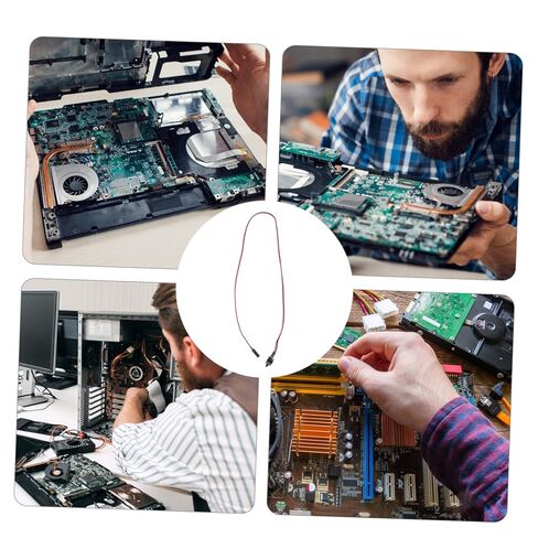 10 قطع من كابل الطاقة مع زر الضغط لإعادة التشغيل لتركيب كمبيوتر ATX، تصميم متين لاستبدال الأزرار القديمة المكسورة in Saudi Arabia