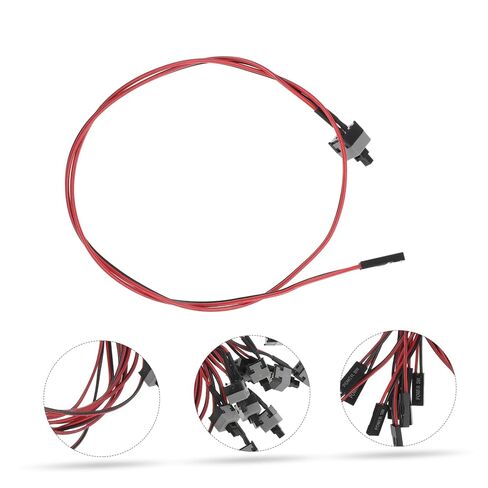 10 قطع من كابل الطاقة مع زر الضغط لإعادة التشغيل لتركيب كمبيوتر ATX، تصميم متين لاستبدال الأزرار القديمة المكسورة in Saudi Arabia