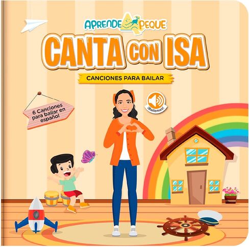 Aprende Peque Dance & Play كتاب صوتي موسيقي للأطفال الصغار 1-4 | Canta con Isa: Canciones para Bailar | الموسيقى الاسبانية التفاعلية للأطفال | 6 أغاني in Saudi Arabia