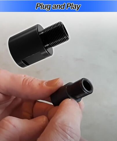 1/2-28 Male to 5/8-24 Female Adapter, with Black Anti-Rust Coating in Saudi Arabia