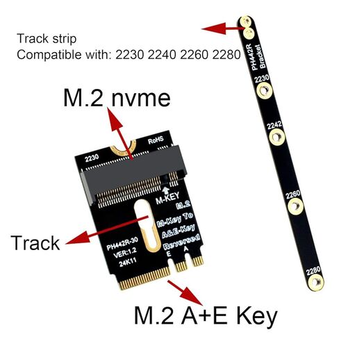 محول تحويل PUSOKEI M.2 NVME SSD، التوصيل والتشغيل M.2 NGFF NVMe بطاقة محول مع ومسامير لـ Air Pro A1465 A1466 A1398 A1502 2013 2014 2015 2016 2017 in Kuwait