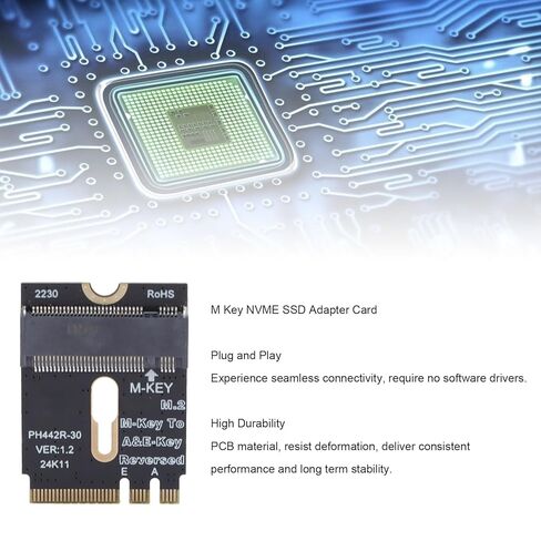 محول تحويل PUSOKEI M.2 NVME SSD، التوصيل والتشغيل M.2 NGFF NVMe بطاقة محول مع ومسامير لـ Air Pro A1465 A1466 A1398 A1502 2013 2014 2015 2016 2017 in Kuwait