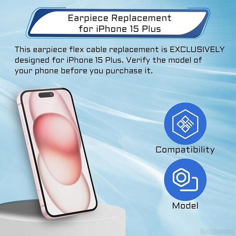 Earpiece Flex Cable Replacement for iPhone 15 Plus Ear Speaker Connector Repair Front Earspeaker Flex Cable replacement for iPhone 15plus Ambient Light Sensor Fix for A3094 A2847 A3093 A3096 in Saudi Arabia