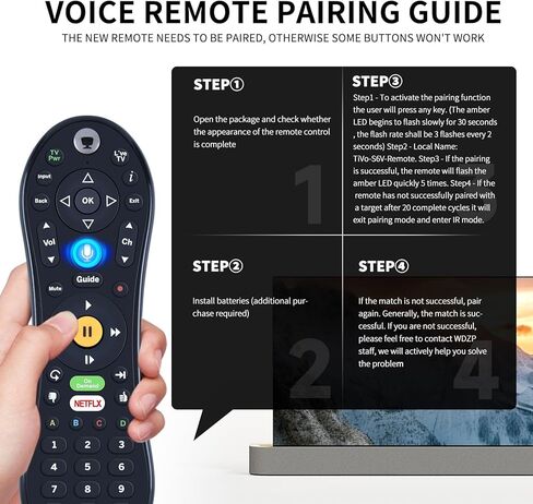 جهاز التحكم عن بعد الصوتي البديل S6A الجديد لسلسلة TiVo VOX وTiVo Edge and Bolt وMini VOX DVRs in Kuwait