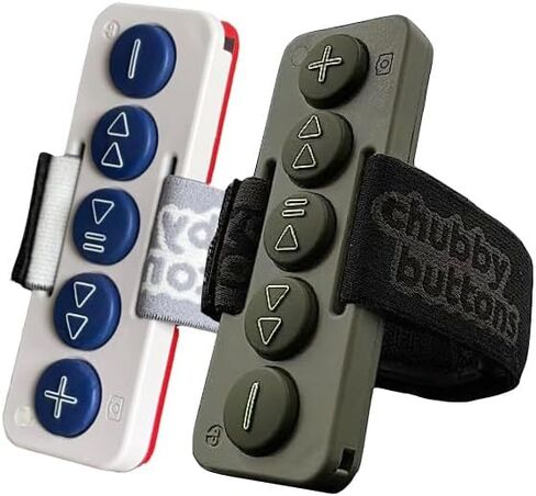 Chubby Buttons 2 Bundle- Hunter + Patriot - 2 Wearable & Stickable Bluetooth 5.2 Remotes for iPhone & Android in Saudi Arabia