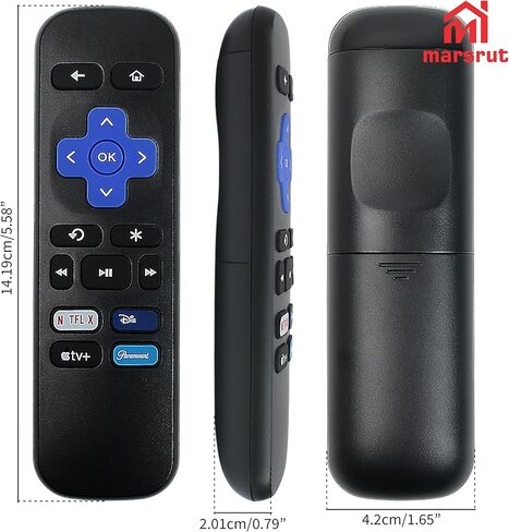 قطعتان من أجهزة التحكم عن بعد مناسبة لصندوق Roku، بديل عن بعد لـ Roku Express، Premiere، Player، 1 2 3 4 (HD، LT، XS، XD)، (ليس لـ Roku Stick، TV، Ultra، أجهزة الألعاب)، وحدة تحكم بسيطة بدون زر الصوت in Kuwait