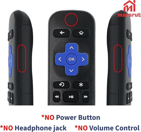 قطعتان من أجهزة التحكم عن بعد مناسبة لصندوق Roku، بديل عن بعد لـ Roku Express، Premiere، Player، 1 2 3 4 (HD، LT، XS، XD)، (ليس لـ Roku Stick، TV، Ultra، أجهزة الألعاب)، وحدة تحكم بسيطة بدون زر الصوت in Kuwait