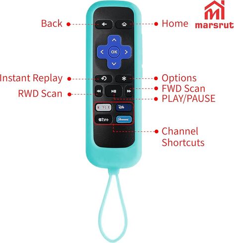 قطعتان من أجهزة التحكم عن بعد مناسبة لصندوق Roku، بديل عن بعد لـ Roku Express، Premiere، Player، 1 2 3 4 (HD، LT، XS، XD)، (ليس لـ Roku Stick، TV، Ultra، أجهزة الألعاب)، وحدة تحكم بسيطة بدون زر الصوت in Kuwait