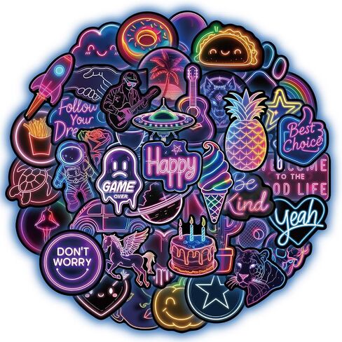 100 Pcs Cute Music Stickers, Waterproof Music Note Stickers for Water Bottle, Laptop, Scrapbook, Guitar, Band Decor, Party Favors and Gifts for Kids Teens Adults in Kuwait