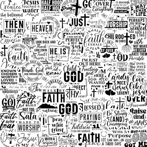 Black Women Stickers for Adults - 100 Pcs Jesus Inspirational Water Bottle Stickers for Vision Board, Waterproof Scrapbook Decals, Motivational Vinyl Sticker for Laptop Journaling Supplies in Saudi Arabia