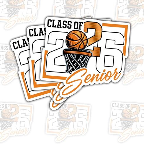 3Pcs Class of 2026 Basketball Senior 2026 Sticker Graduation Sport Gift for Class of 2026 Basketball Player Stickers Graduation Senior 2026 Car Decal for Laptop Water Bottle Phone Case Truck 3" in Saudi Arabia