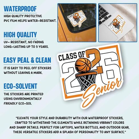 3Pcs Class of 2026 Basketball Senior 2026 Sticker Graduation Sport Gift for Class of 2026 Basketball Player Stickers Graduation Senior 2026 Car Decal for Laptop Water Bottle Phone Case Truck 3" in Saudi Arabia
