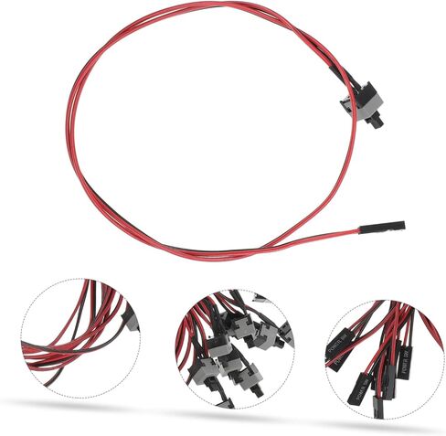 Housoutil 10pcs Power Button Line ATX Computer Cord High Performance Power Reset Cable Reliable Replacement for Button in Saudi Arabia