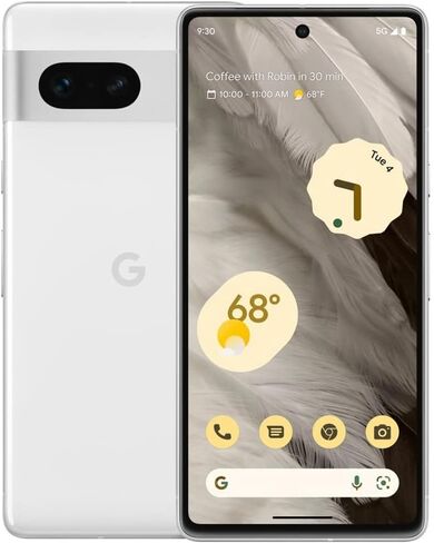 Google Pixel 7 5G (128GB, 8GB) 6.3", Android 13 (GSM + CDMA) 4G LTE Fully Unlocked - Snow (Renewed) in Saudi Arabia