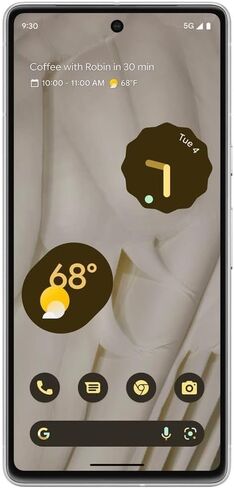 Google Pixel 7 5G (128GB, 8GB) 6.3", Android 13 (GSM + CDMA) 4G LTE Fully Unlocked - Snow (Renewed) in Saudi Arabia