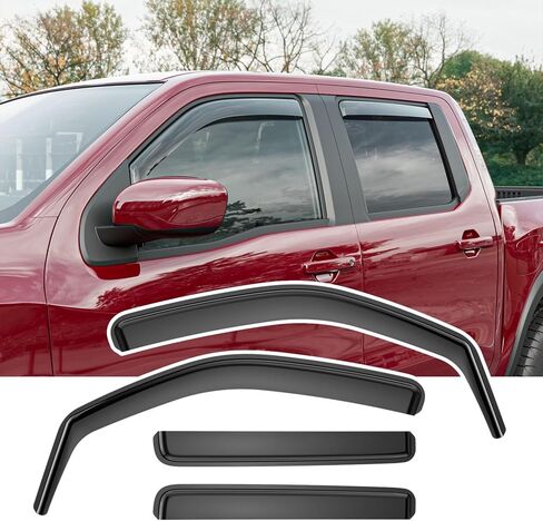Xipoo Side Window Visor Deflector Compatible with 2022-2025 Nissan Frontier Crew Cab Visor Trim Cover Side Window Deflector Replacement for 2022 2023 2024 2025 Nissan Frontier Accessories in Kuwait
