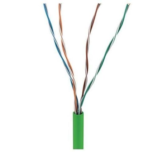0E-CAT5RGN CAT5e كابل Riser، 24/4 Solid BC، U، CMR/FT4، مقاوم لأشعة الشمس، 1000 بوصة (304.8 متر) صندوق سريع، أخضر in Kuwait