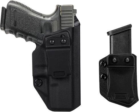 حافظة G19 IWB لليد اليمنى تناسب موديلات Glock 19,19X,25,32,44(Gen1-5)/G23 (Gen3-4)/G45 (GEN3-5) حافظة مسدس وحامل عالمي 9 مم/.40 حامل مخفي مزدوج المكدس in Saudi Arabia