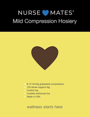 Nurse Mates Mild Graduated Compression Support Pantyhose | 8-12 mmHg | Reduce Leg Fatigue | Re-Inforced Toes | 1 Pair in Saudi Arabia
