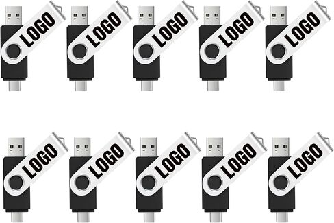 محرك أقراص فلاش USB 2.0 مخصص من النوع C USB C Memory Stick Thumb Drive متوافق مع iPhone 16/15 والهواتف الذكية التي تعمل بنظام Android والكمبيوتر والكمبيوتر اللوحي (أسود) (4 جيجابايت * 10 عبوات) in Kuwait